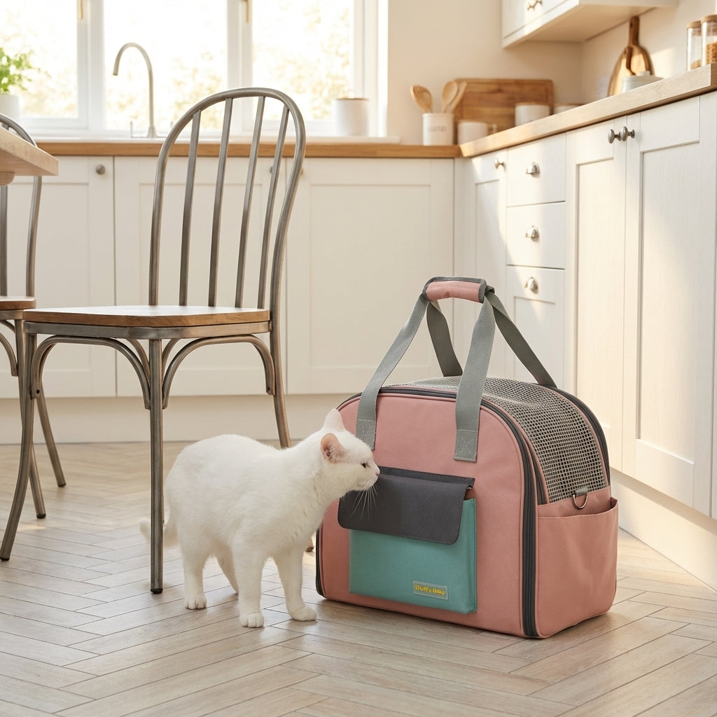 Foldable Pet Carrier Bag With Expandable Tent Nylon Up To 4 Kg | Rosalyssa
