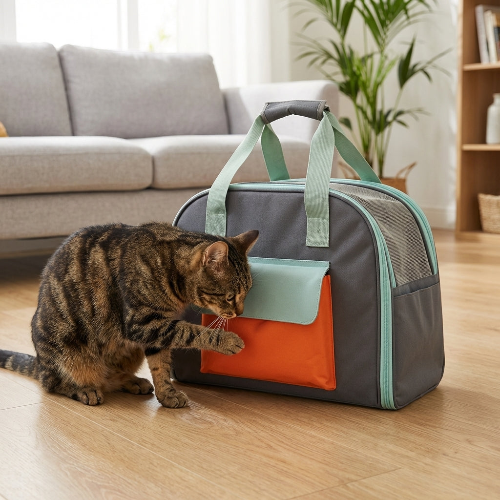 Foldable Pet Carrier Bag With Expandable Tent Nylon Up To 4 Kg | Rosalyssa