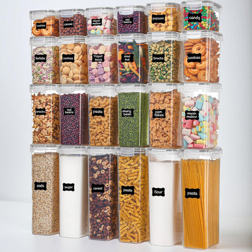 Airtight Stackable Pantry Storage Containers Set For Kitchen Organization