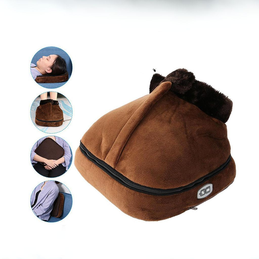 Zapatillas Masajeadoras de Pies Calefactadas con Vibración Suave para Relajación