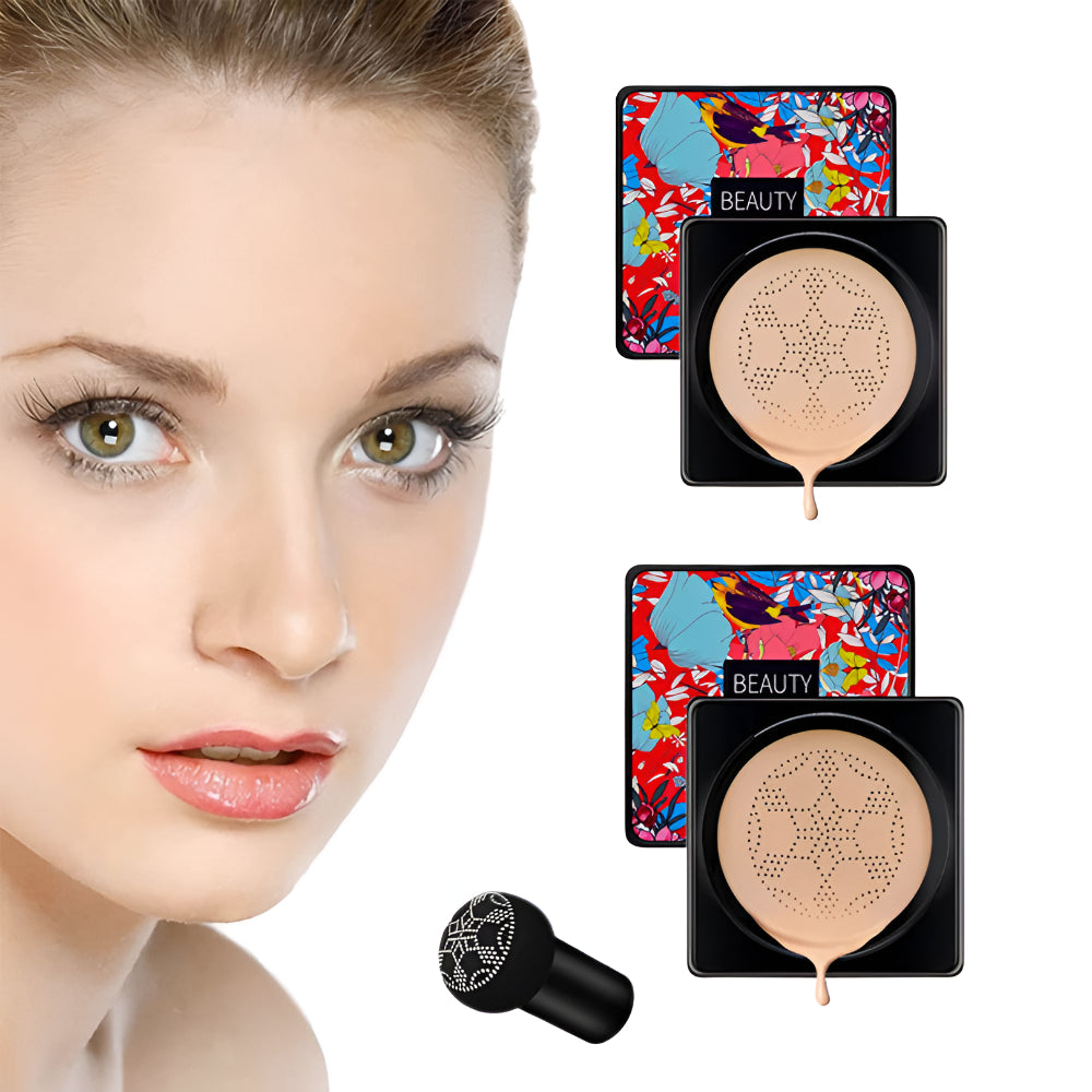 Foundation Cream Compact With Sponge Applicator For Smooth Coverage