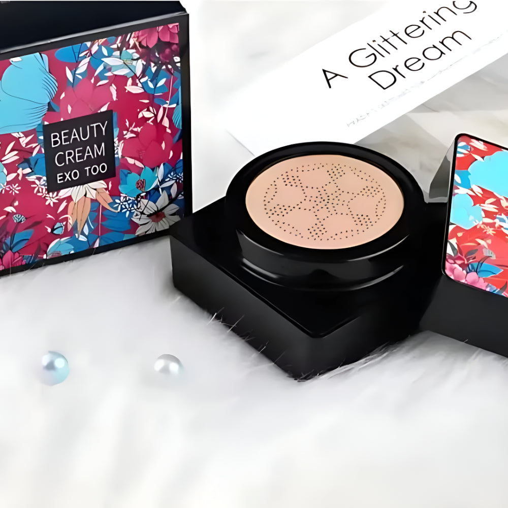 Foundation Cream Compact With Sponge Applicator For Smooth Coverage