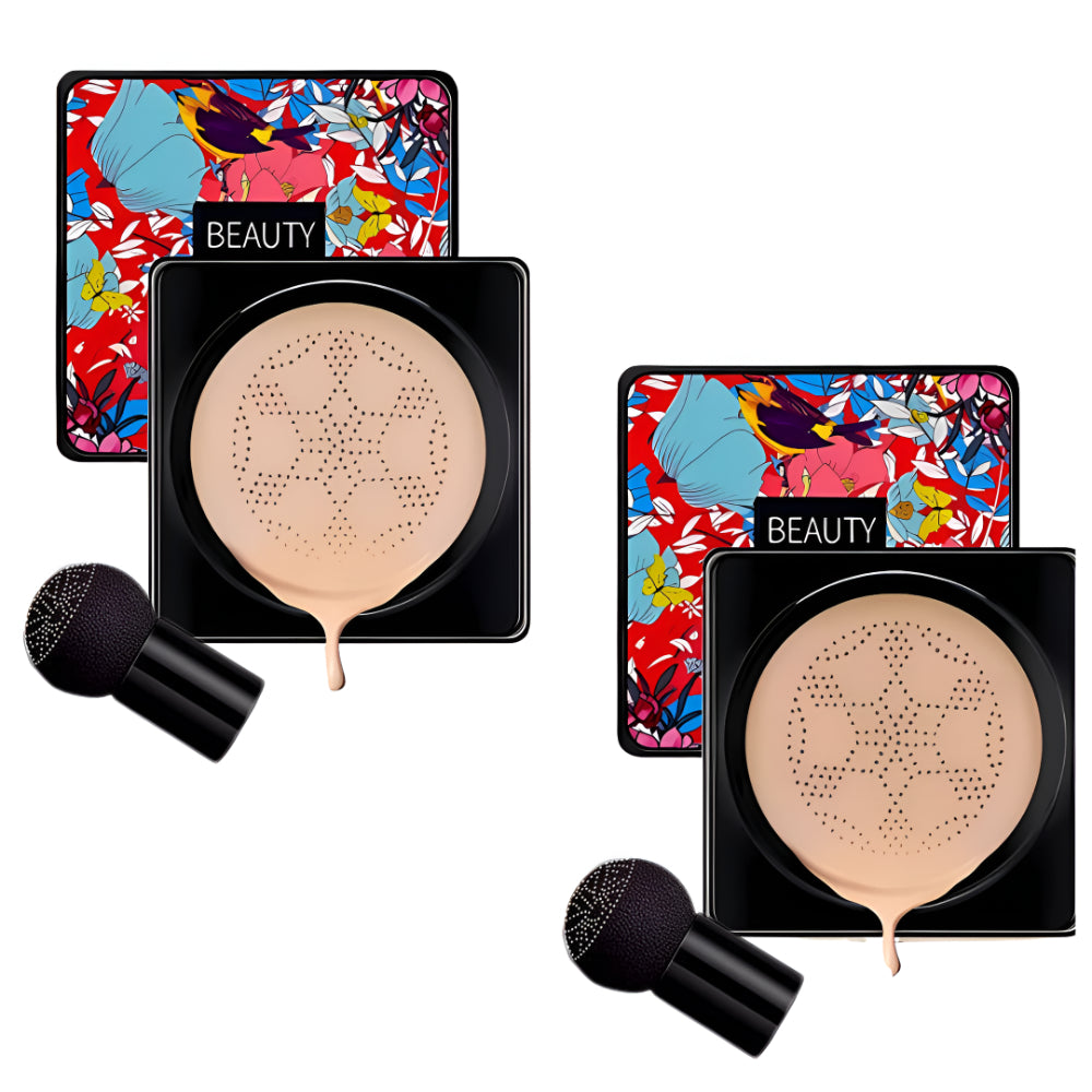 Foundation Cream Compact With Sponge Applicator For Smooth Coverage