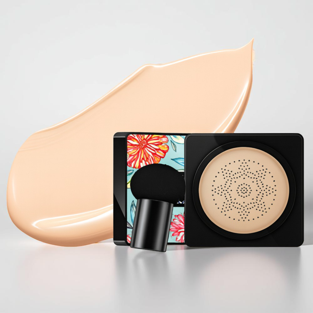 Kompaktní pudrový make-up s vestavěným aplikátorem pro přirozené krytí