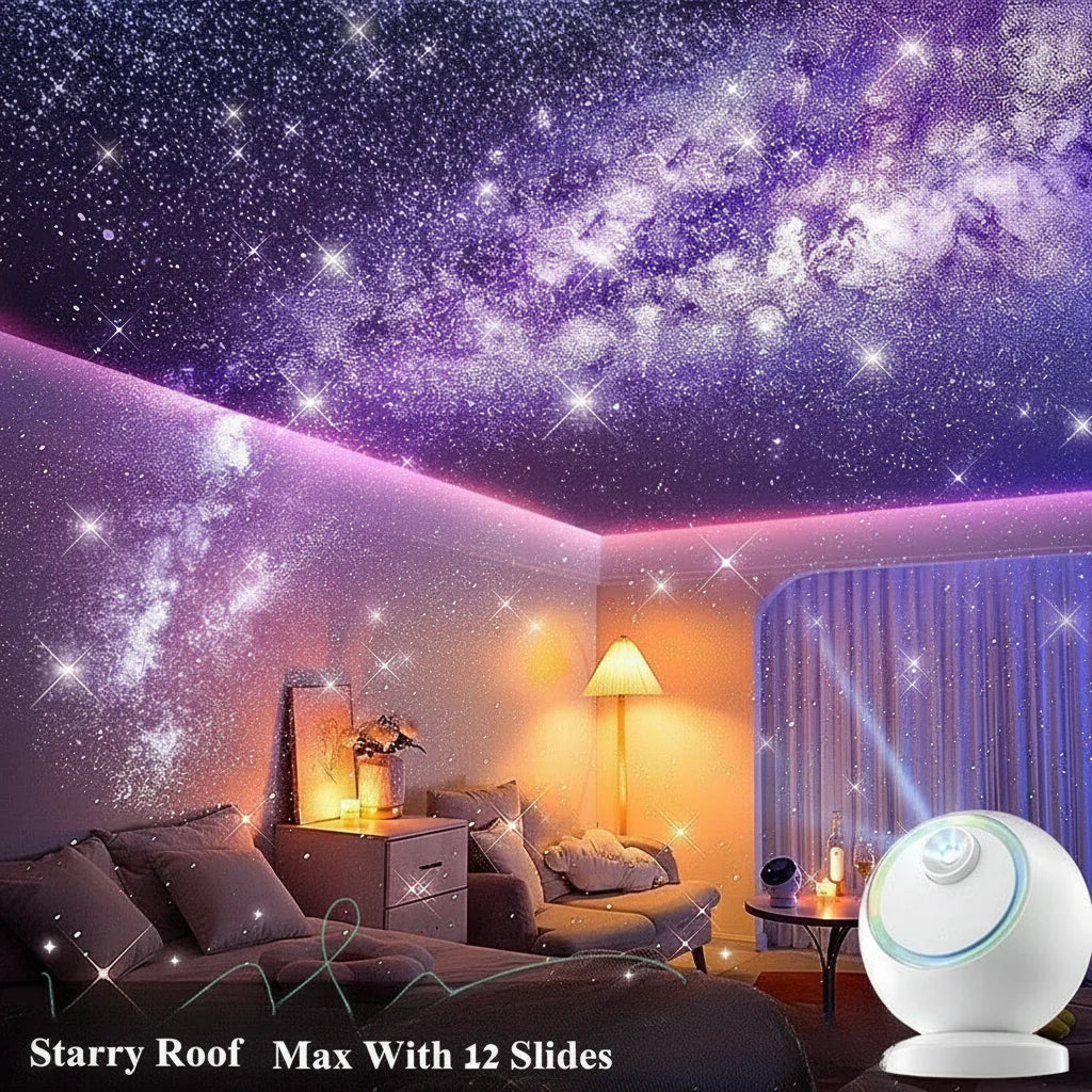 Star Projector Bluetooth Galaxy Night Light With Rotating LED