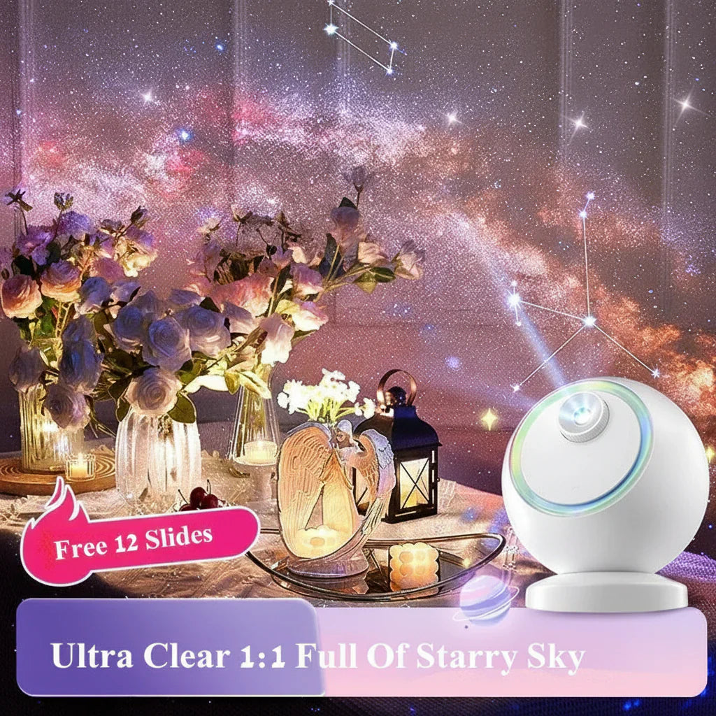 Star Projector Bluetooth Galaxy Night Light With Rotating LED