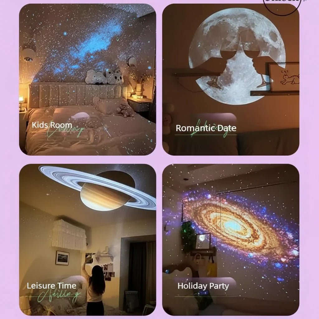 Star Projector Bluetooth Galaxy Night Light With Rotating LED
