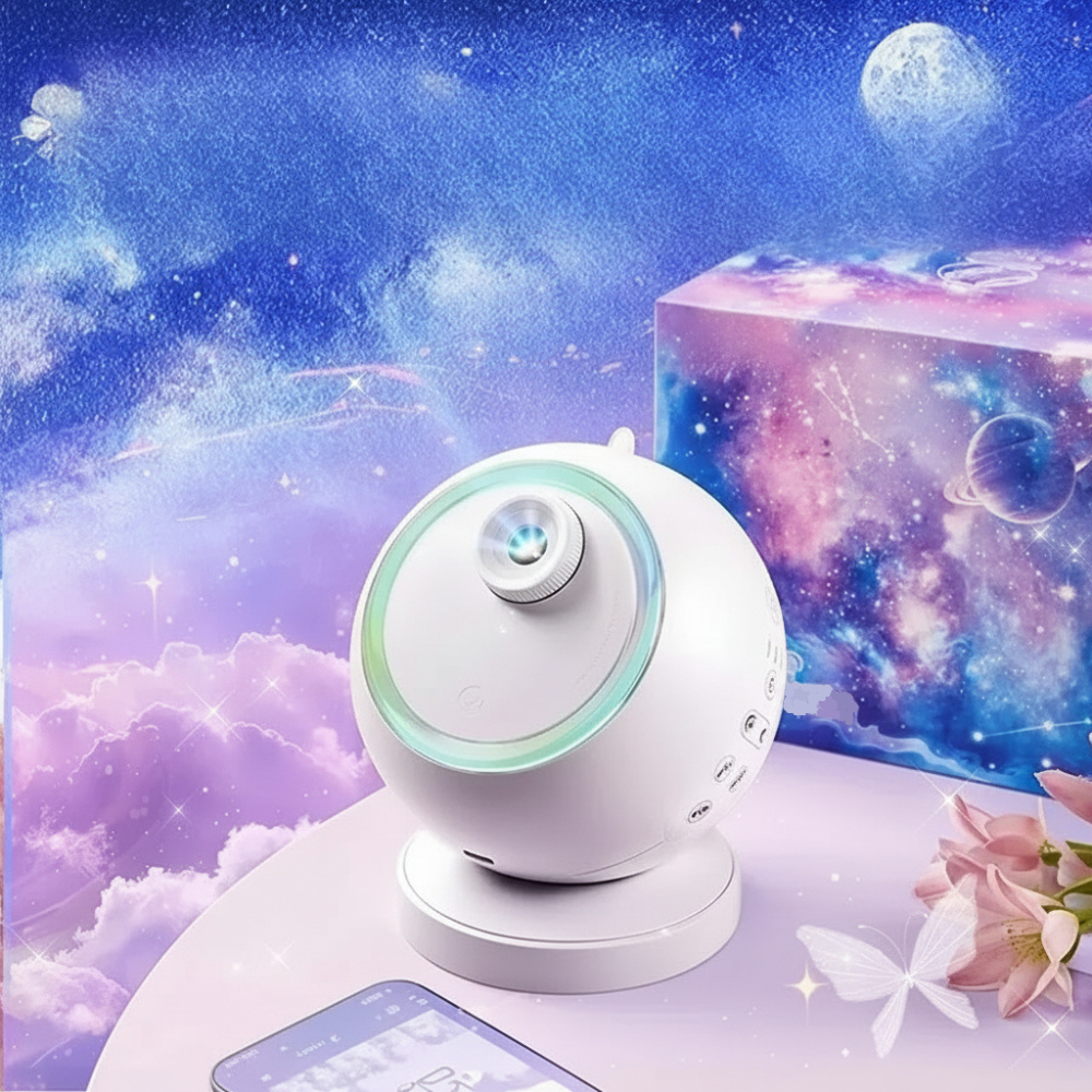 Star Projector Bluetooth Galaxy Night Light With Rotating LED
