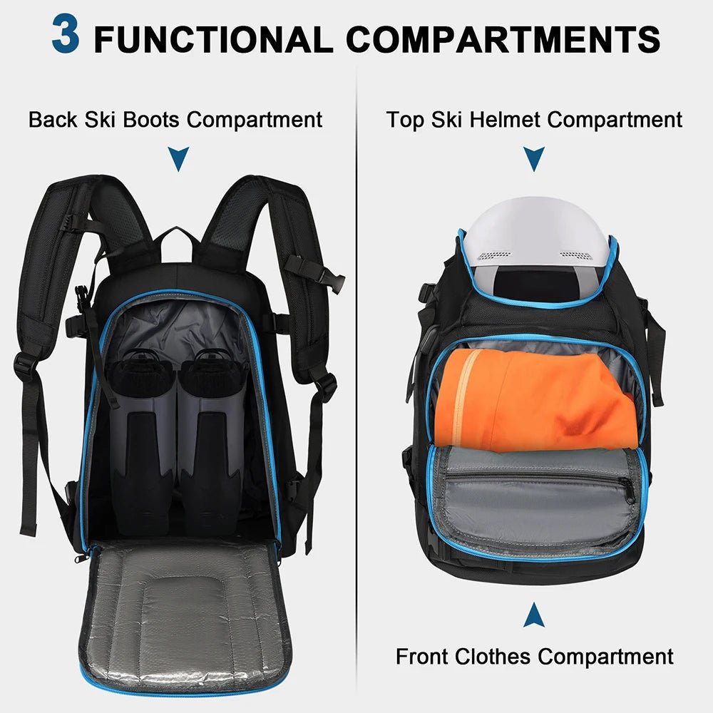 Zaino Impermeabile SummitCarry da 50 Litri per Scarponi da Sci, Attrezzatura e Accessori