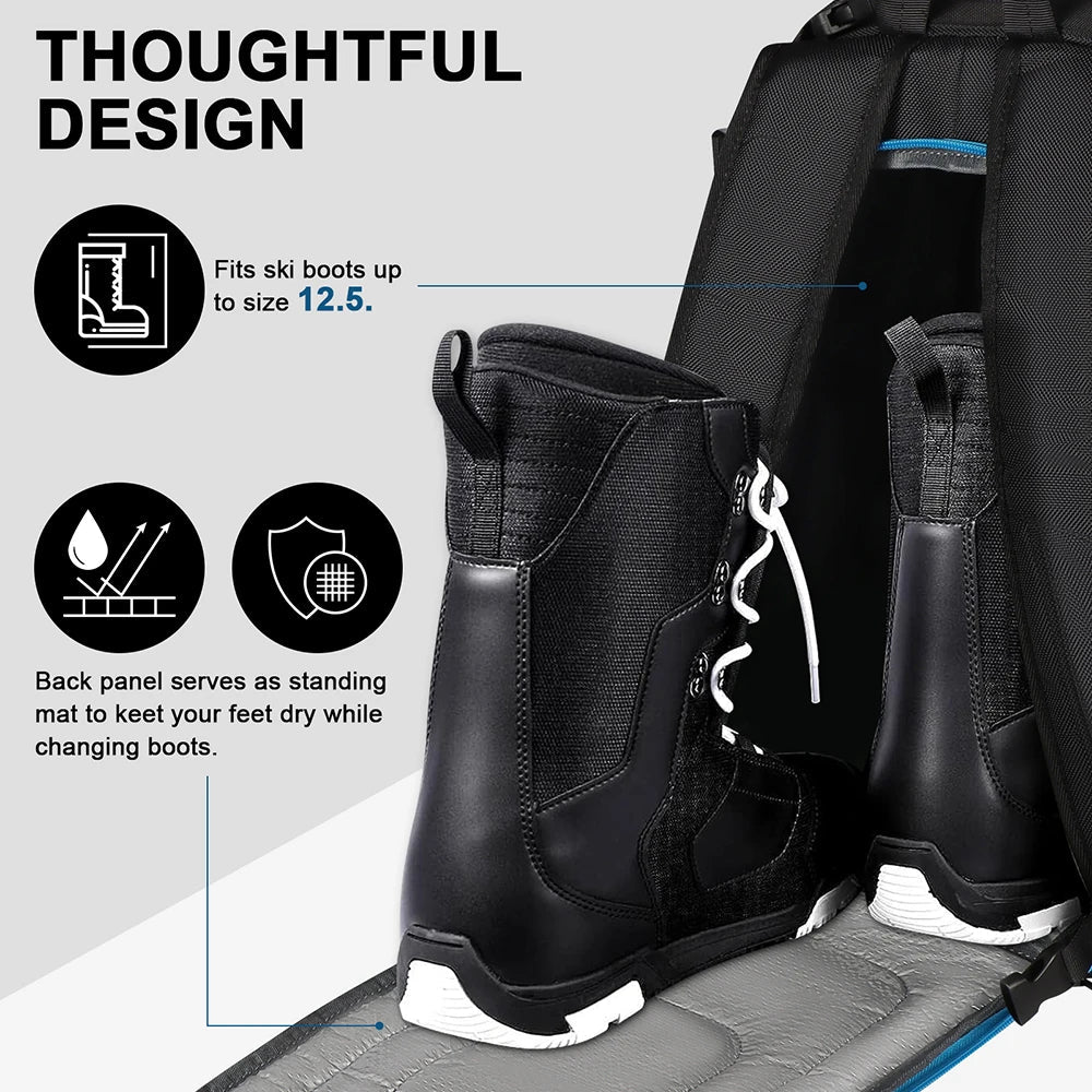 Zaino Impermeabile SummitCarry da 50 Litri per Scarponi da Sci, Attrezzatura e Accessori