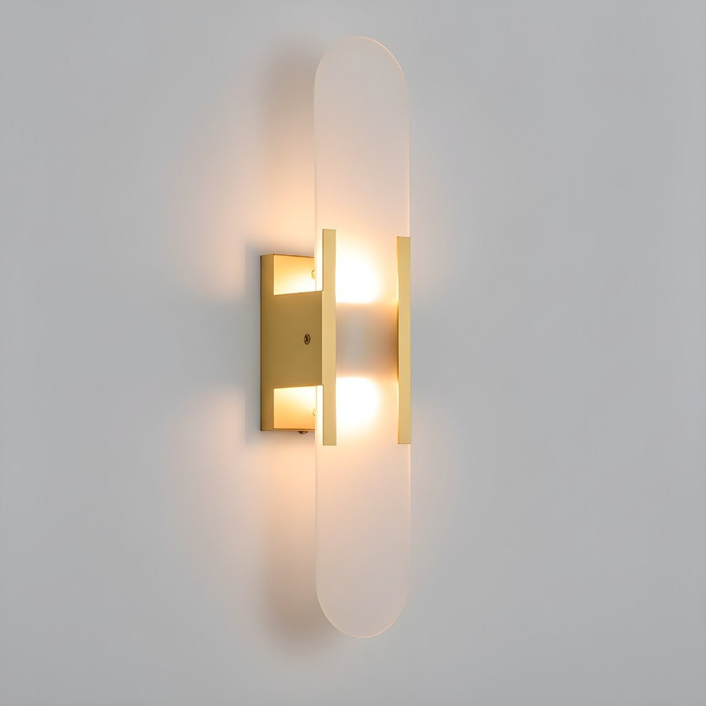 Lumio Shine - Elegante zwarte en gouden LED-wandlamp voor thuis