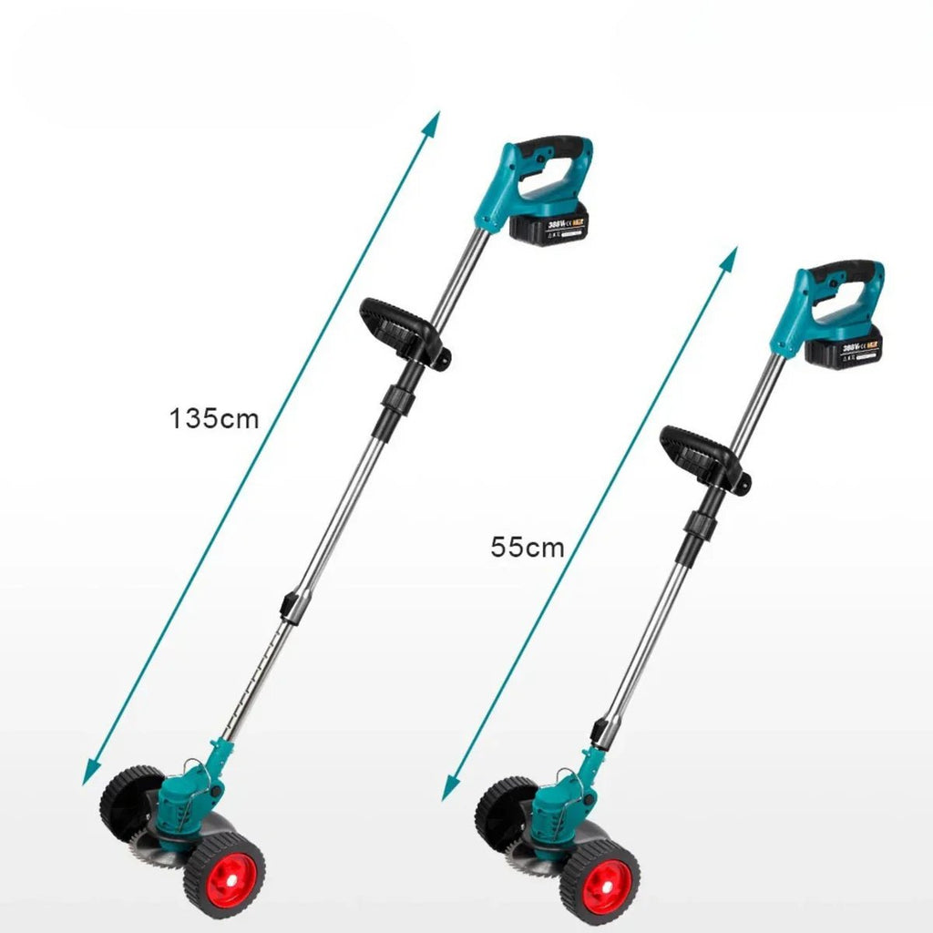 GreenStride 36V Akku-Rasentrimmer mit Radführung für rückenschonendes Arbeiten