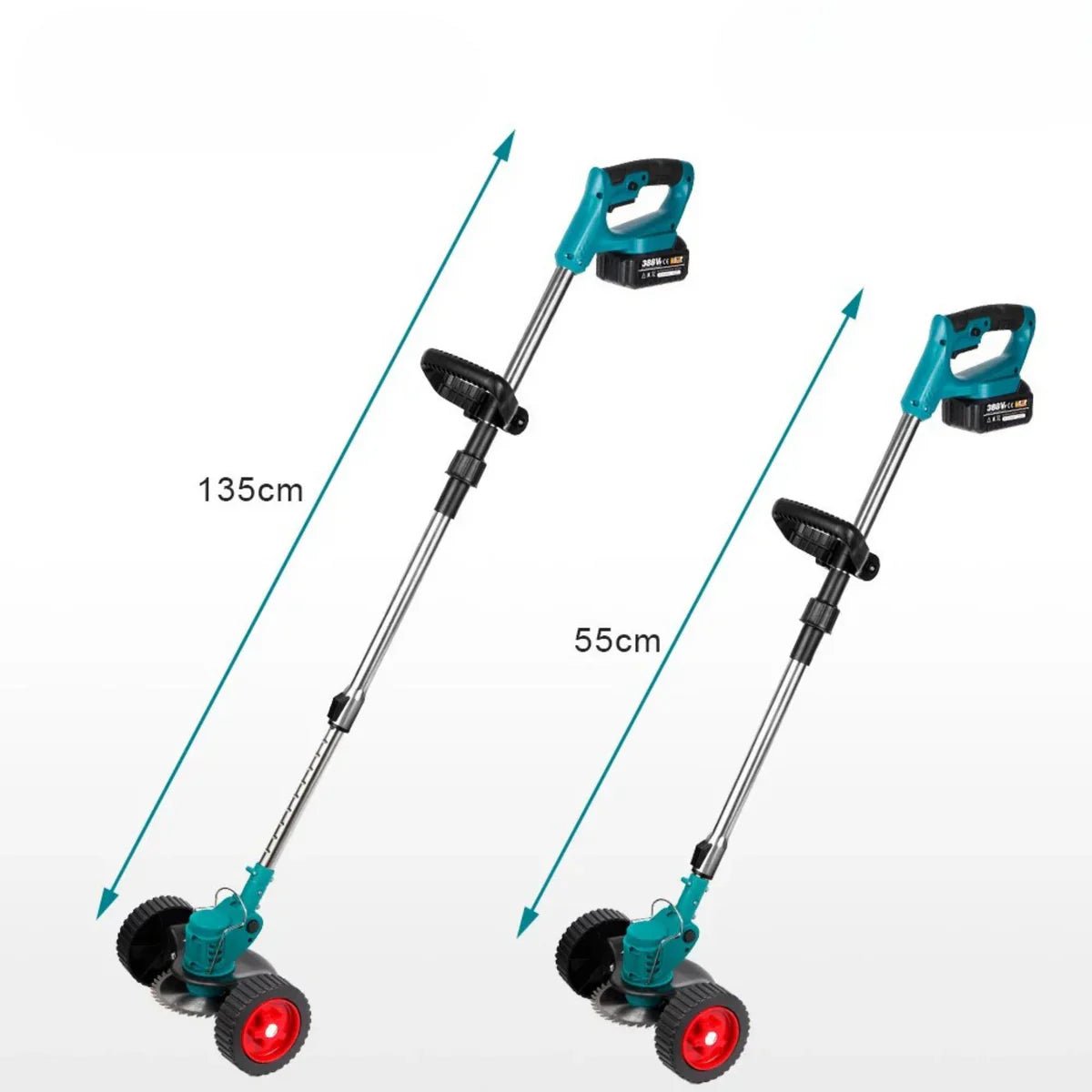 GreenStride 36V Akku-Rasentrimmer mit Radführung für rückenschonendes Arbeiten