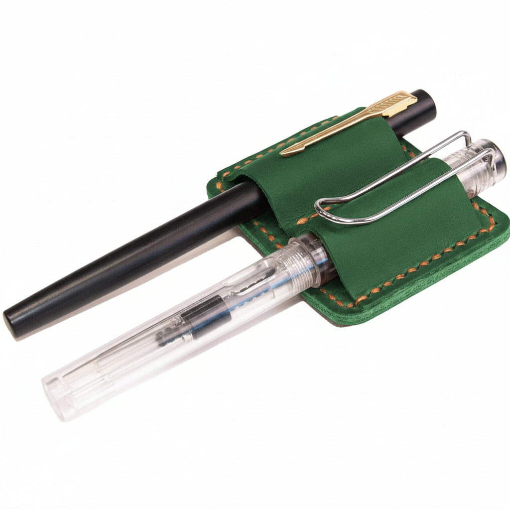 Accessorio portapenne con clip per diario in pelle pieno fiore