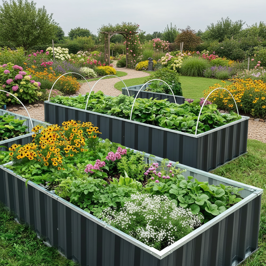 TerraGrow horganyzott acélból készült emelt ágyás az egészséges növekedésért