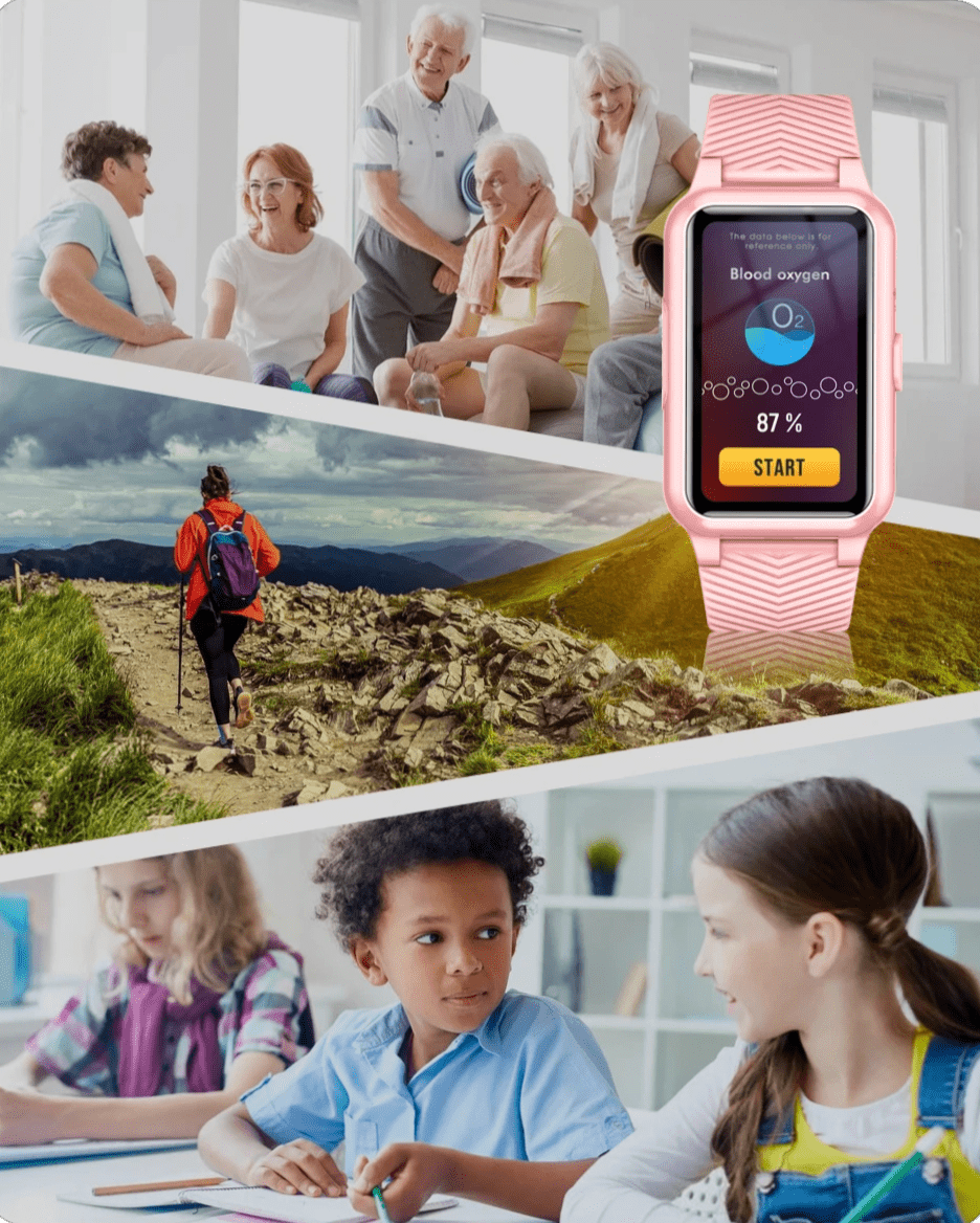 SafeGuard GPS-smartklocka för äldre med fallavkänning och SOS-knapp