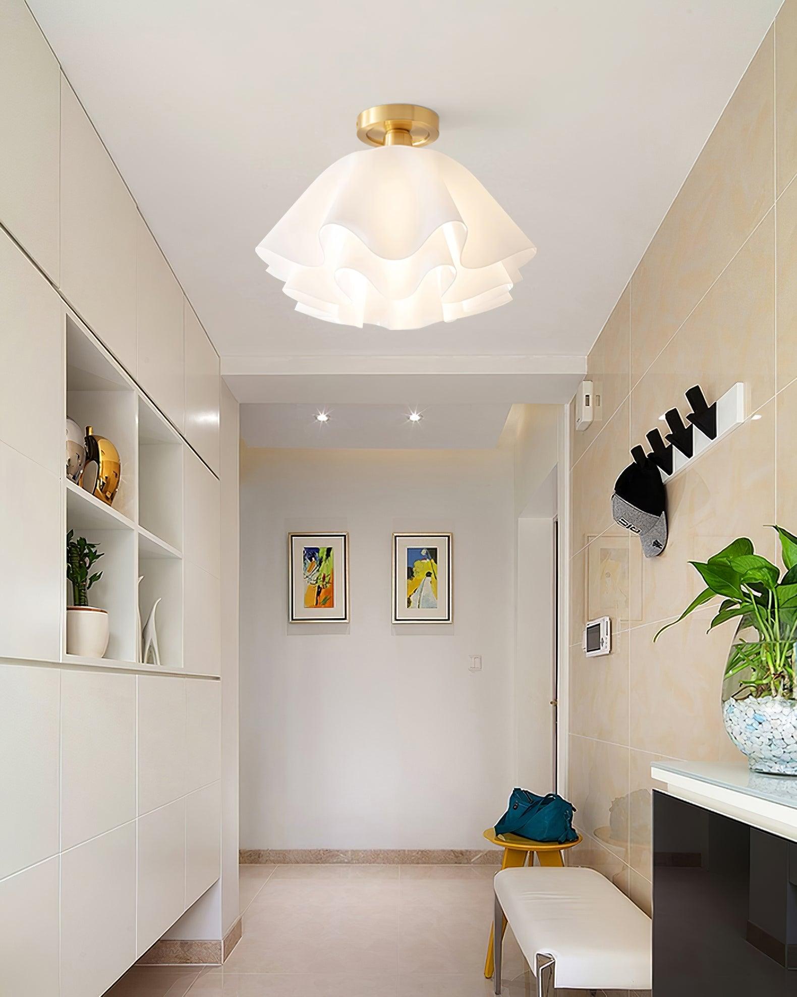 LumenFold Contemporary Ceiling Light With Copper Base And Ambient Glow