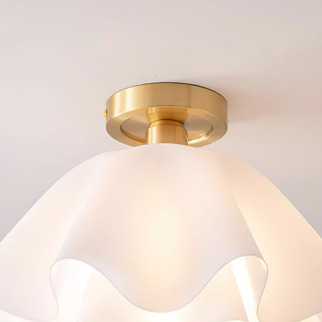 LumenFold Contemporary Ceiling Light With Copper Base And Ambient Glow