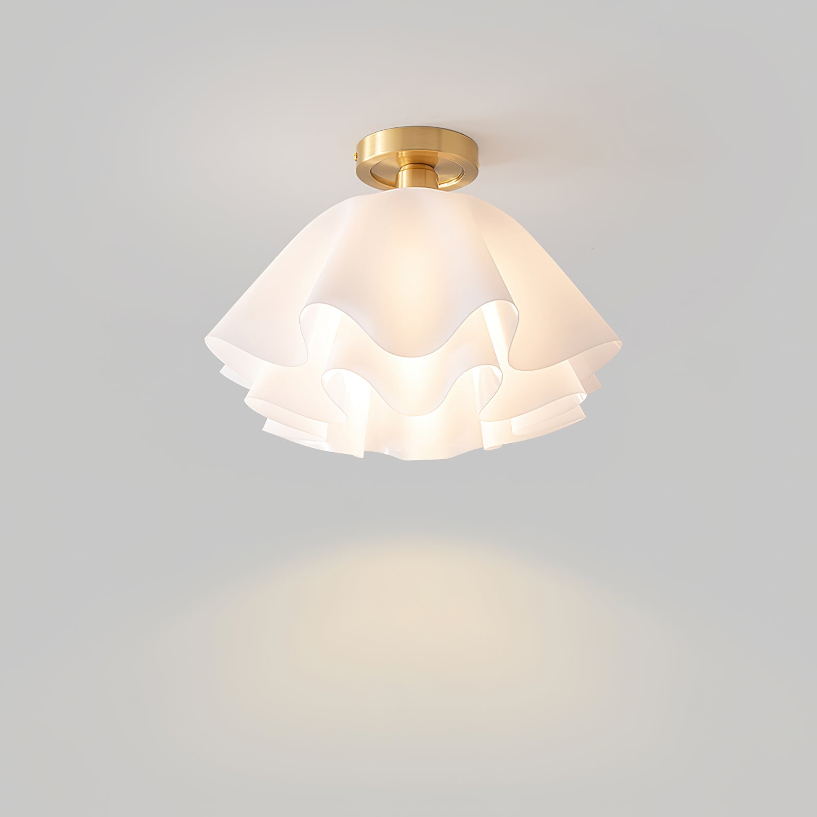 LumenFold Contemporary Ceiling Light With Copper Base And Ambient Glow