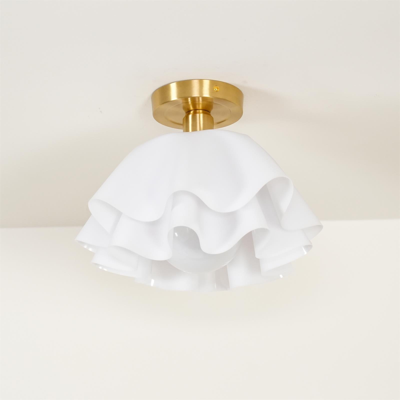 LumenFold Contemporary Ceiling Light With Copper Base And Ambient Glow
