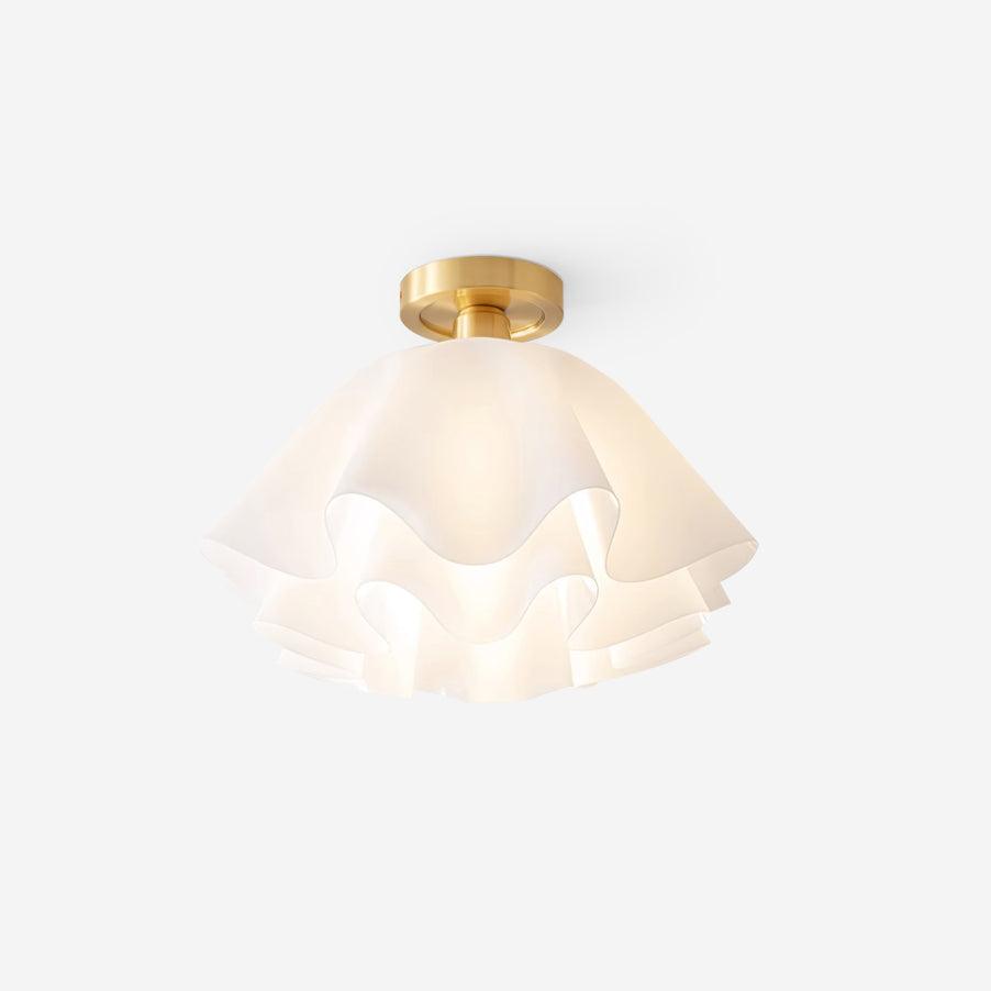 LumenFold Contemporary Ceiling Light With Copper Base And Ambient Glow