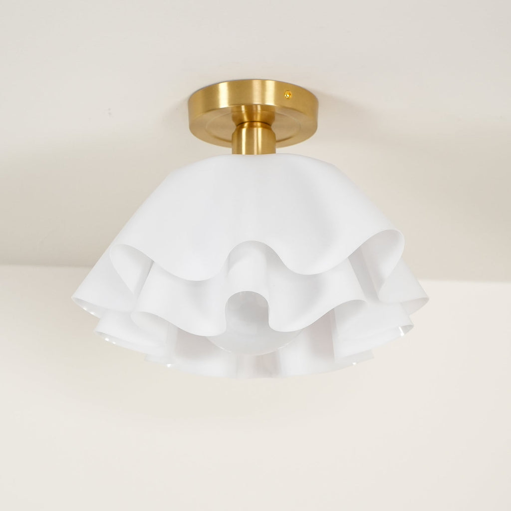 LumenFold Contemporary Ceiling Light With Copper Base And Ambient Glow