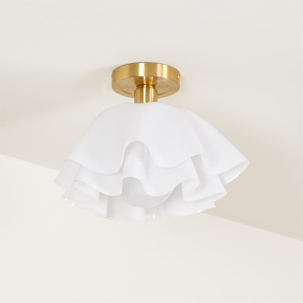 LumenFold Contemporary Ceiling Light With Copper Base And Ambient Glow