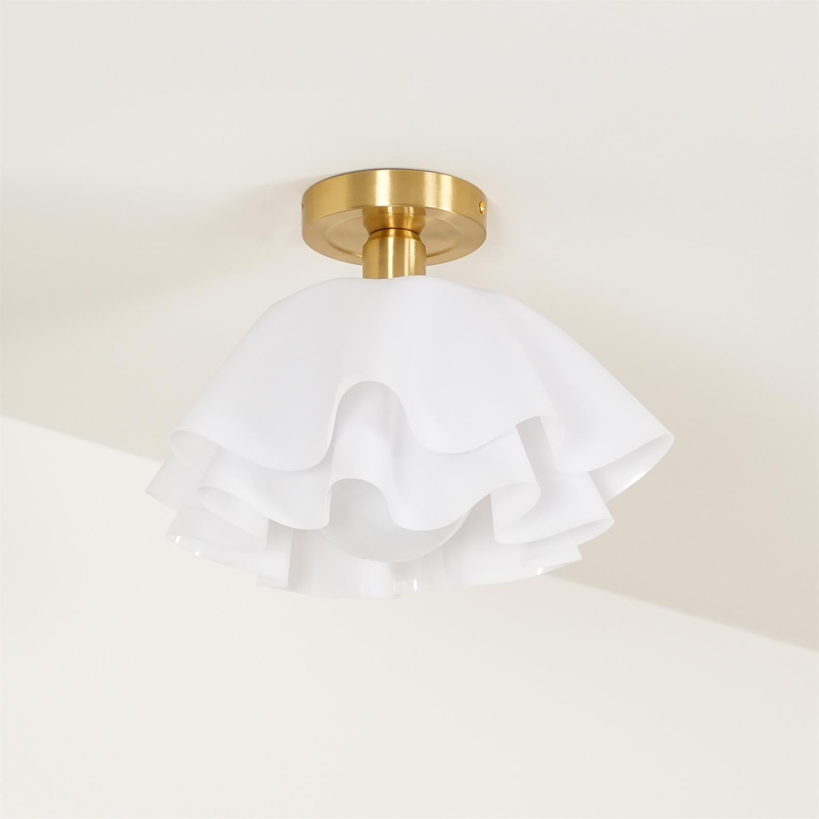 LumenFold Contemporary Ceiling Light With Copper Base And Ambient Glow