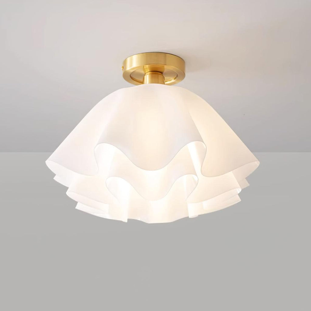 LumenFold Contemporary Ceiling Light With Copper Base And Ambient Glow