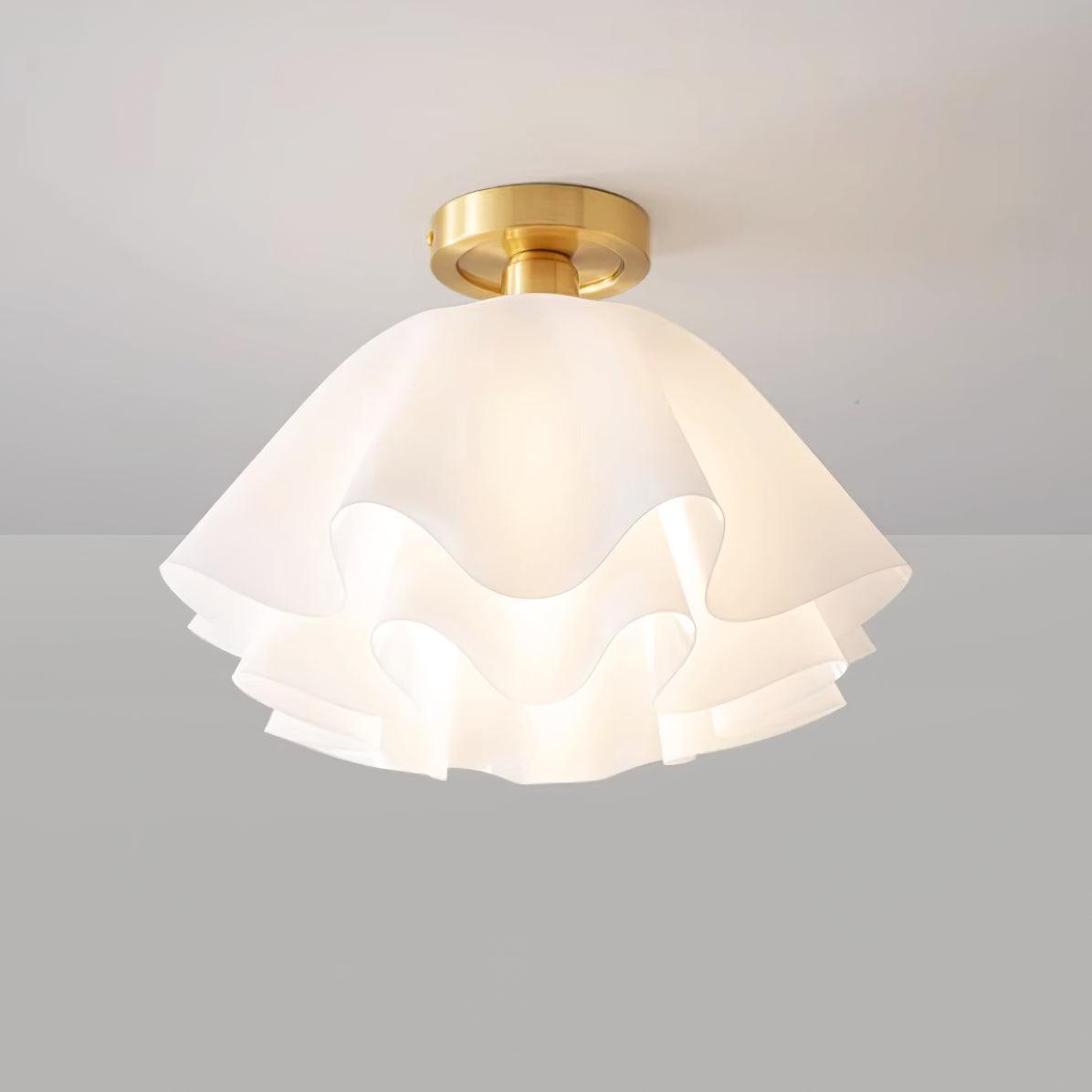 LumenFold Contemporary Ceiling Light With Copper Base And Ambient Glow