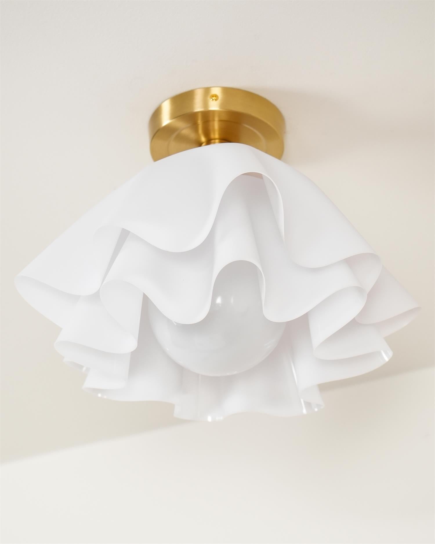 LumenFold Contemporary Ceiling Light With Copper Base And Ambient Glow