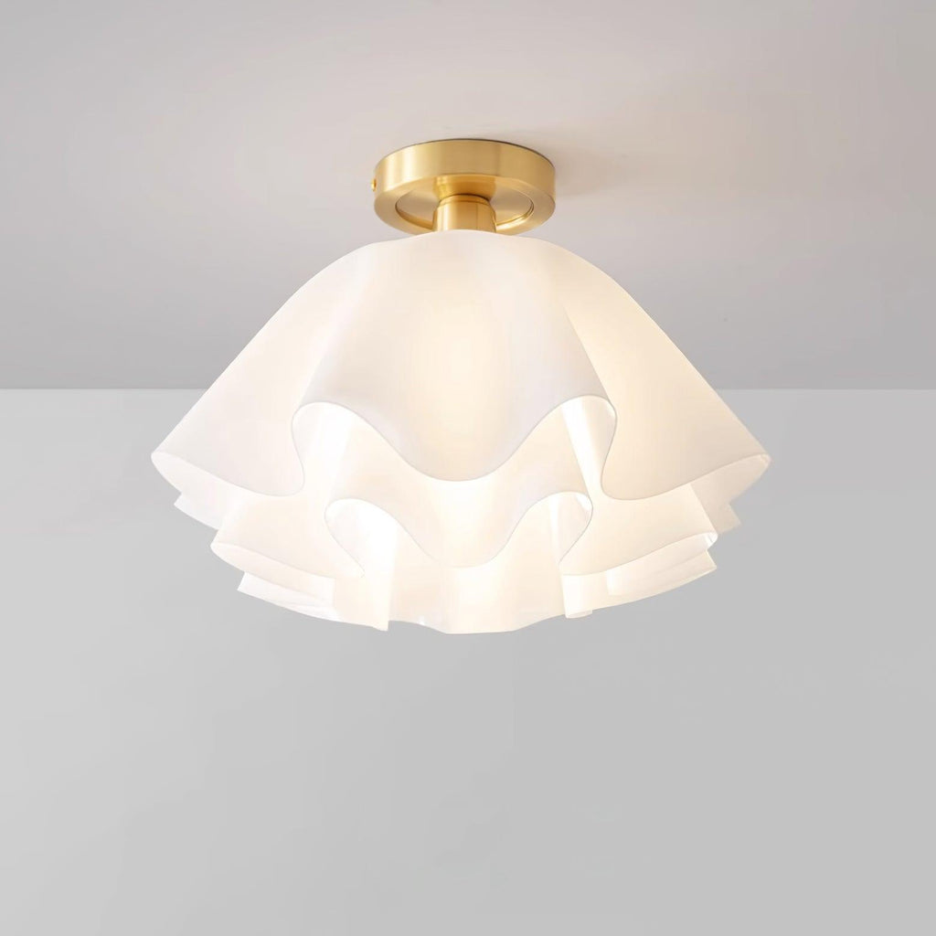 LumenFold Contemporary Ceiling Light With Copper Base And Ambient Glow