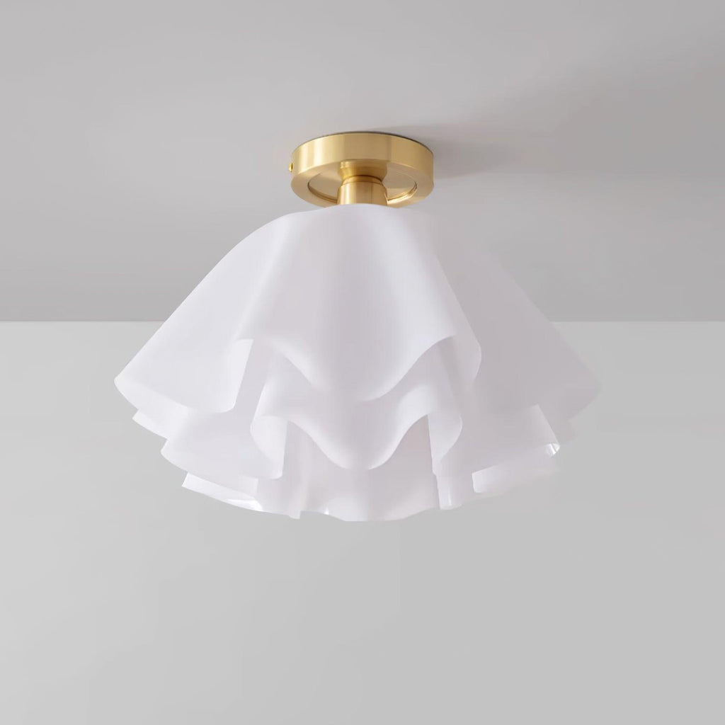 LumenFold Contemporary Ceiling Light With Copper Base And Ambient Glow