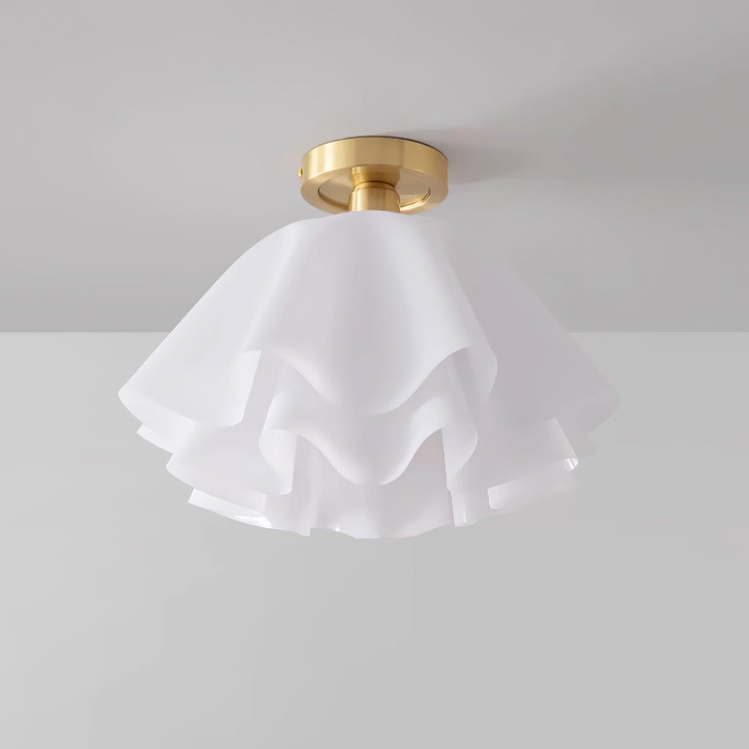 LumenFold Contemporary Ceiling Light With Copper Base And Ambient Glow