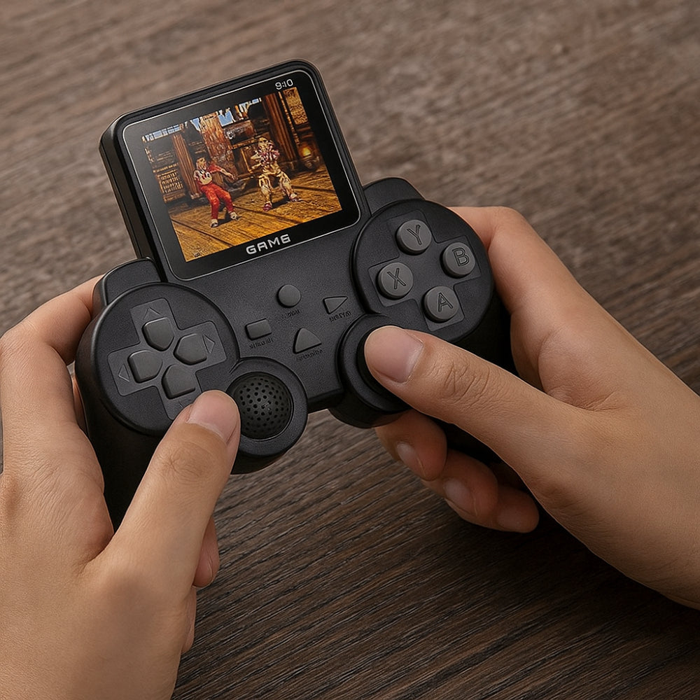 Retro handhållen konsol med trådlöst kontrollset