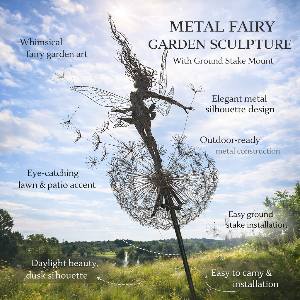 Garden Art Fairy Stake Yard Sculpture For Outdoor Decor