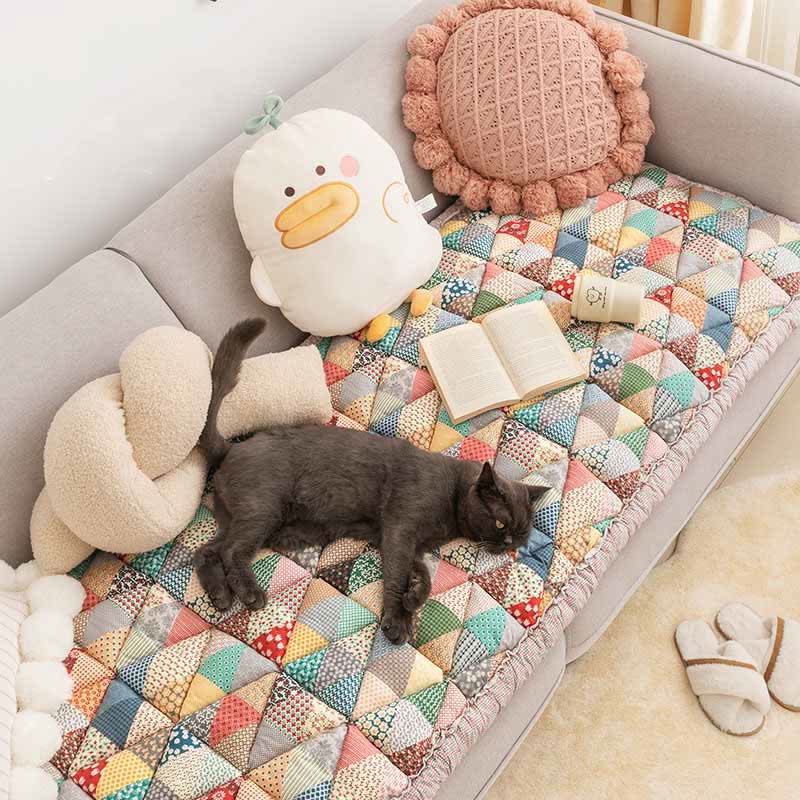 CozyNest Stylish Sofa Protector With Non Slip Underside