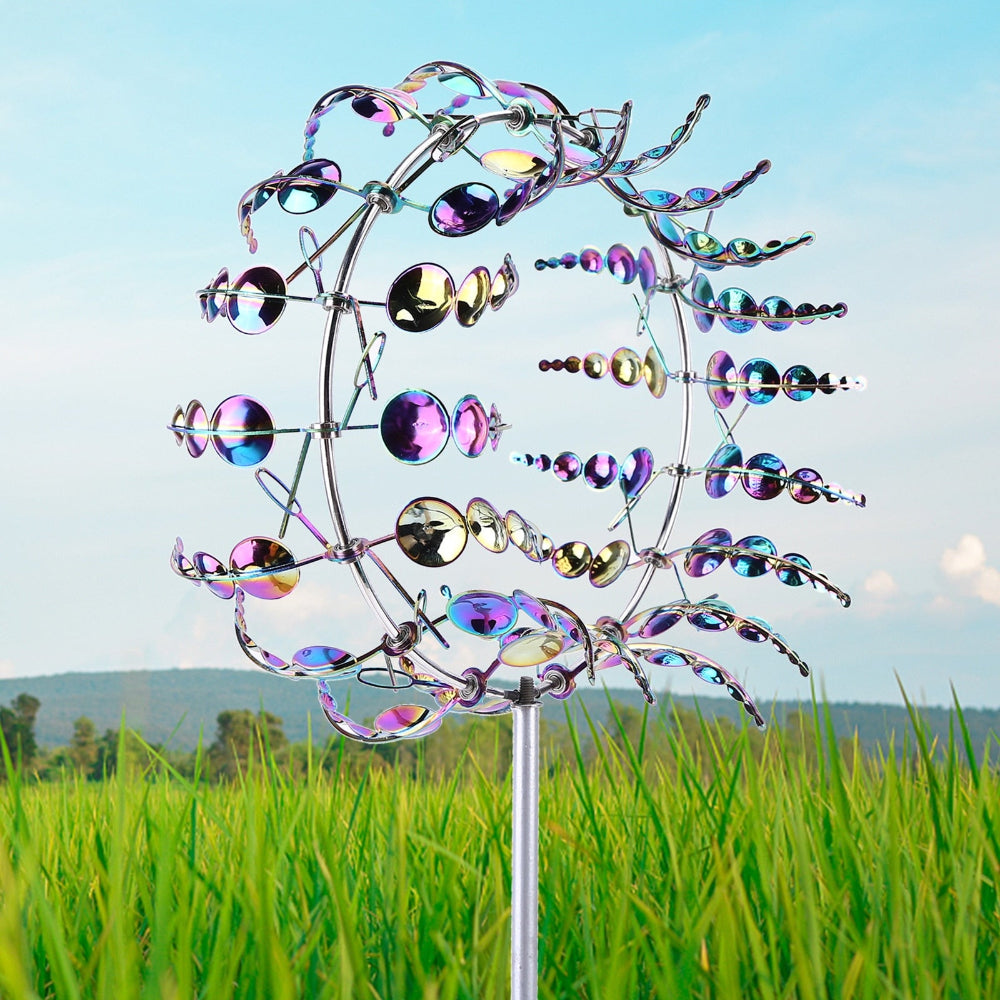 Éolienne en métal Décoration de jardin pour exposition extérieure