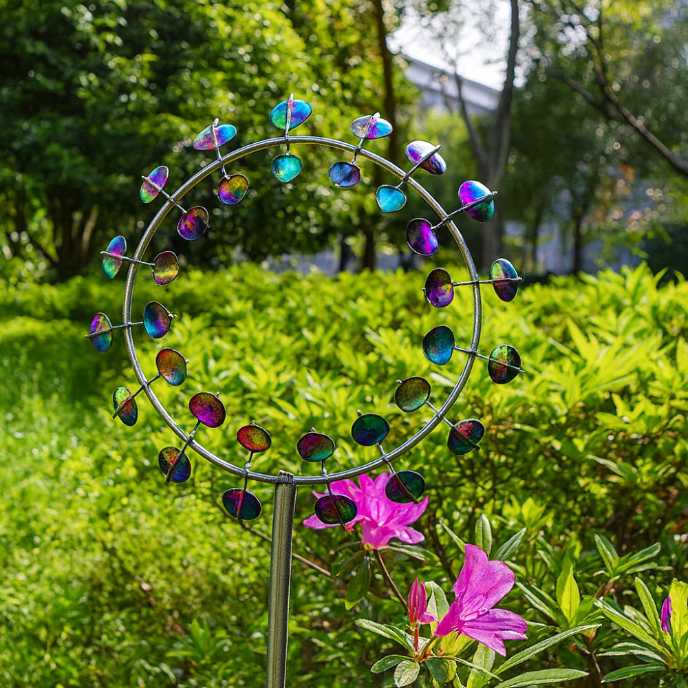 Éolienne en métal Décoration de jardin pour exposition extérieure