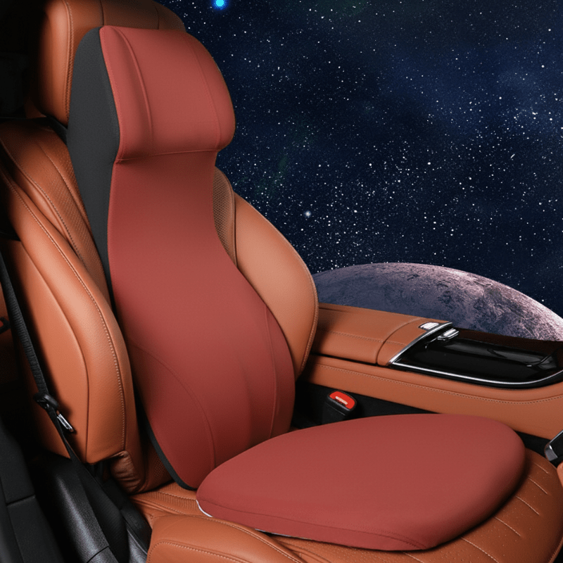 DriveEase Integrated Car Neck And Lumbar Support Made Of Memory Foam