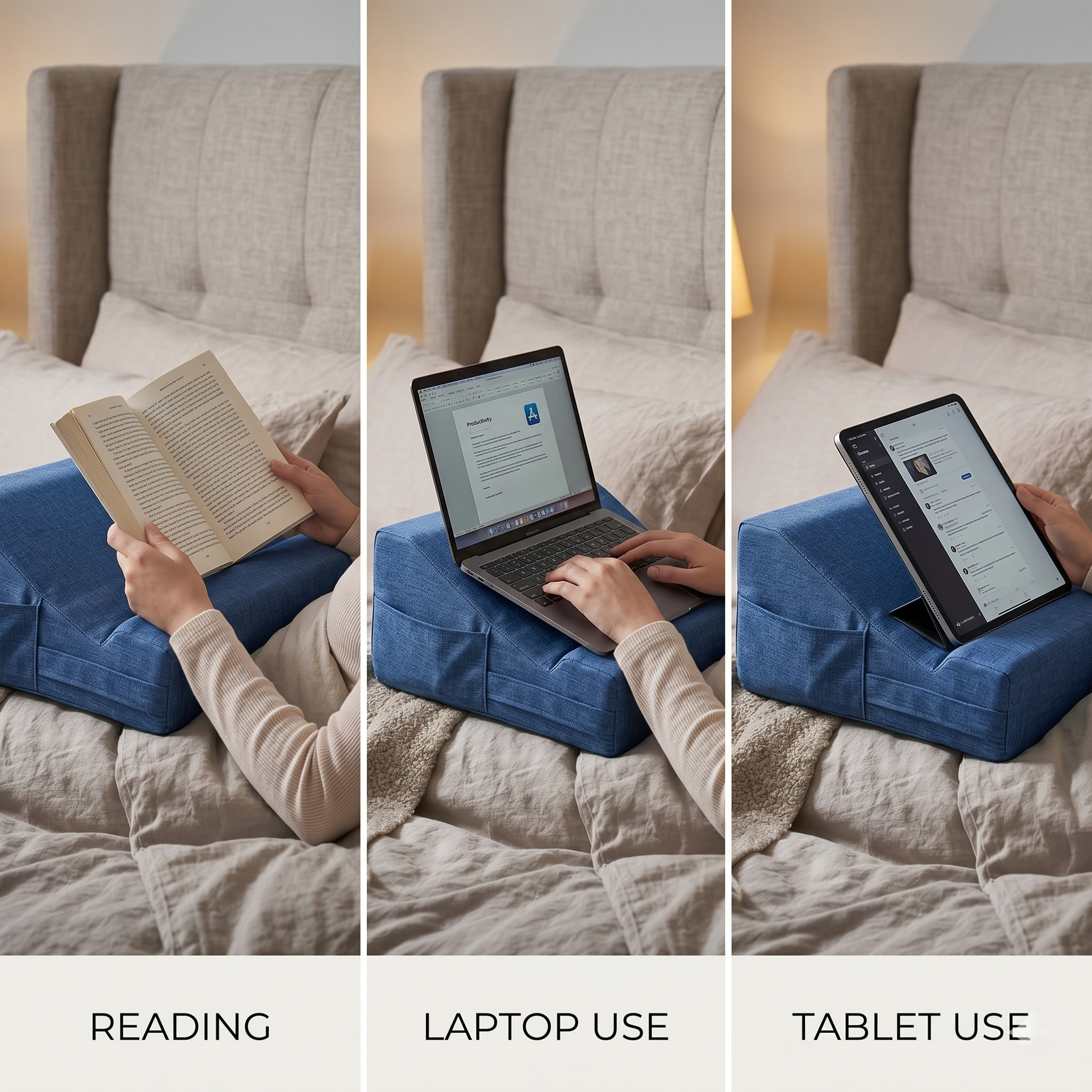An Adjustable Bed Support Pillow For Comfortable Viewing And Relaxation | Rosalyssa