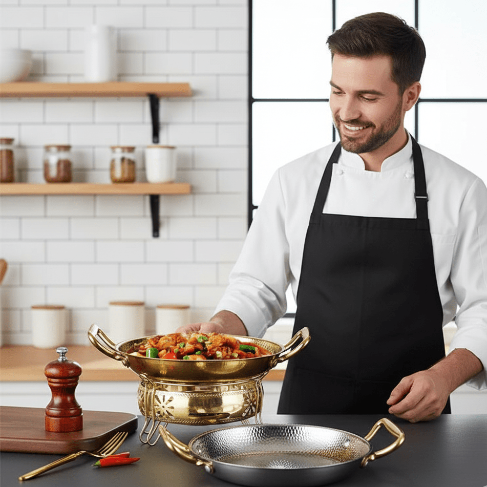 Harborcraft gehämmerter Edelstahltopf für Pfannen, Saucen und vielseitiges Kochen