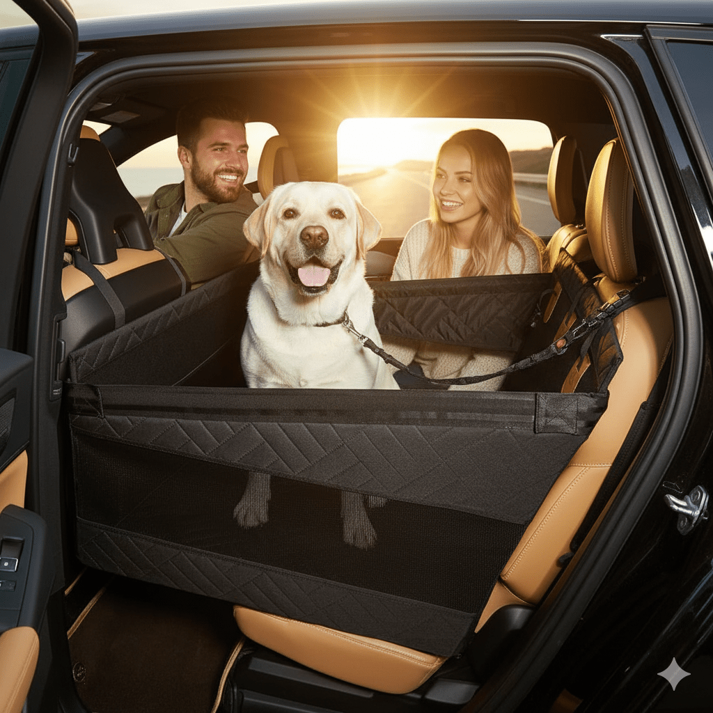 TrailGuard Waterproof Pet Seat Mat With Memory Foam For Car