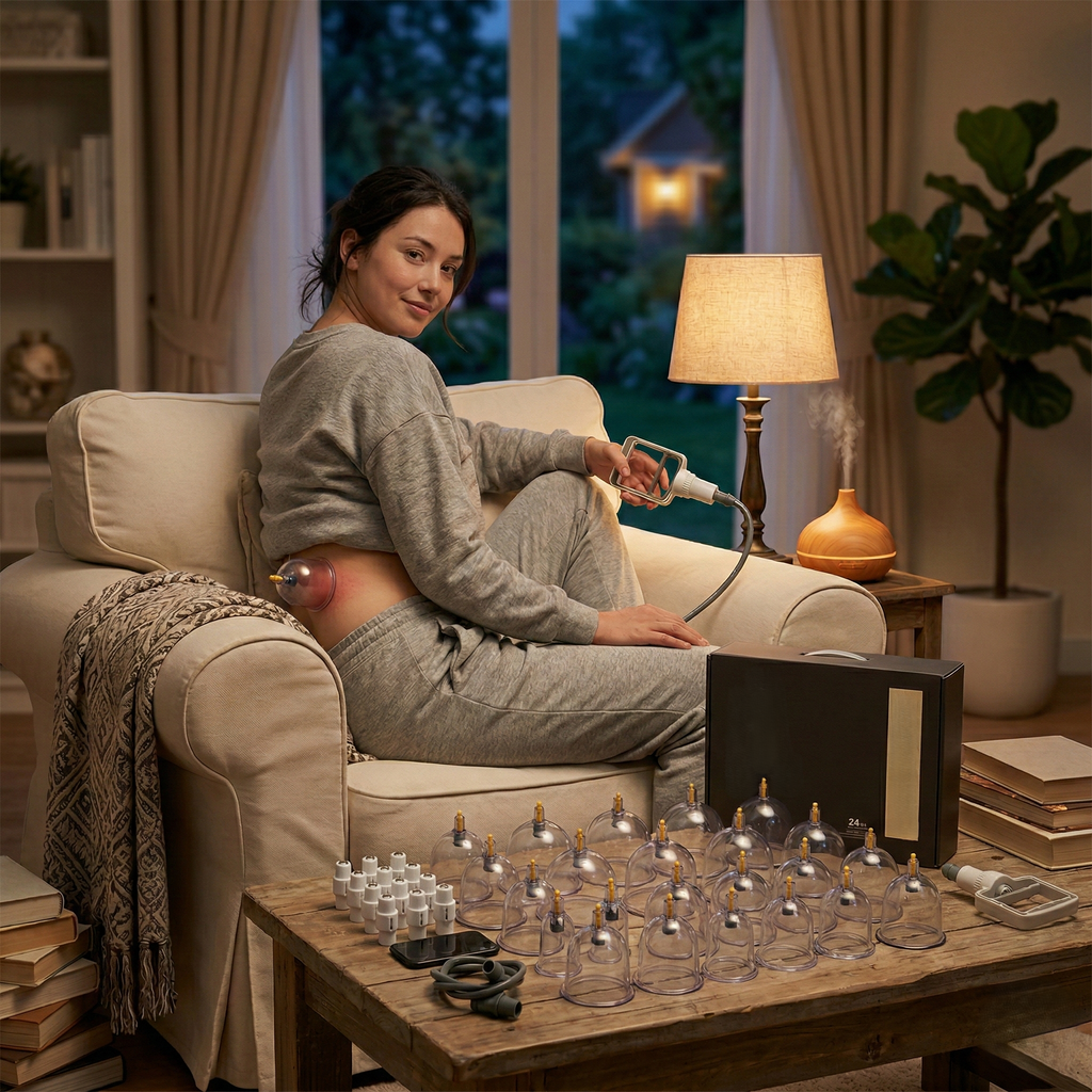 Komplet cupping-massagesæt til hjemme-spa-terapisessioner | Rosalyssa