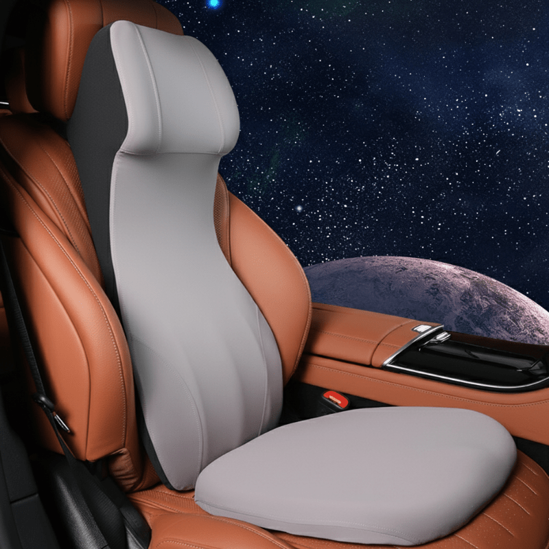 DriveEase Integrated Car Neck And Lumbar Support Made Of Memory Foam