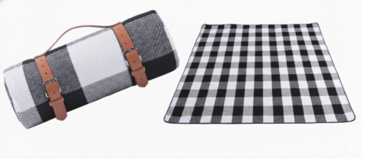 TrailGuard Outdoor Picnic Blanket With Water-Repellent Surface And Compact Foldable