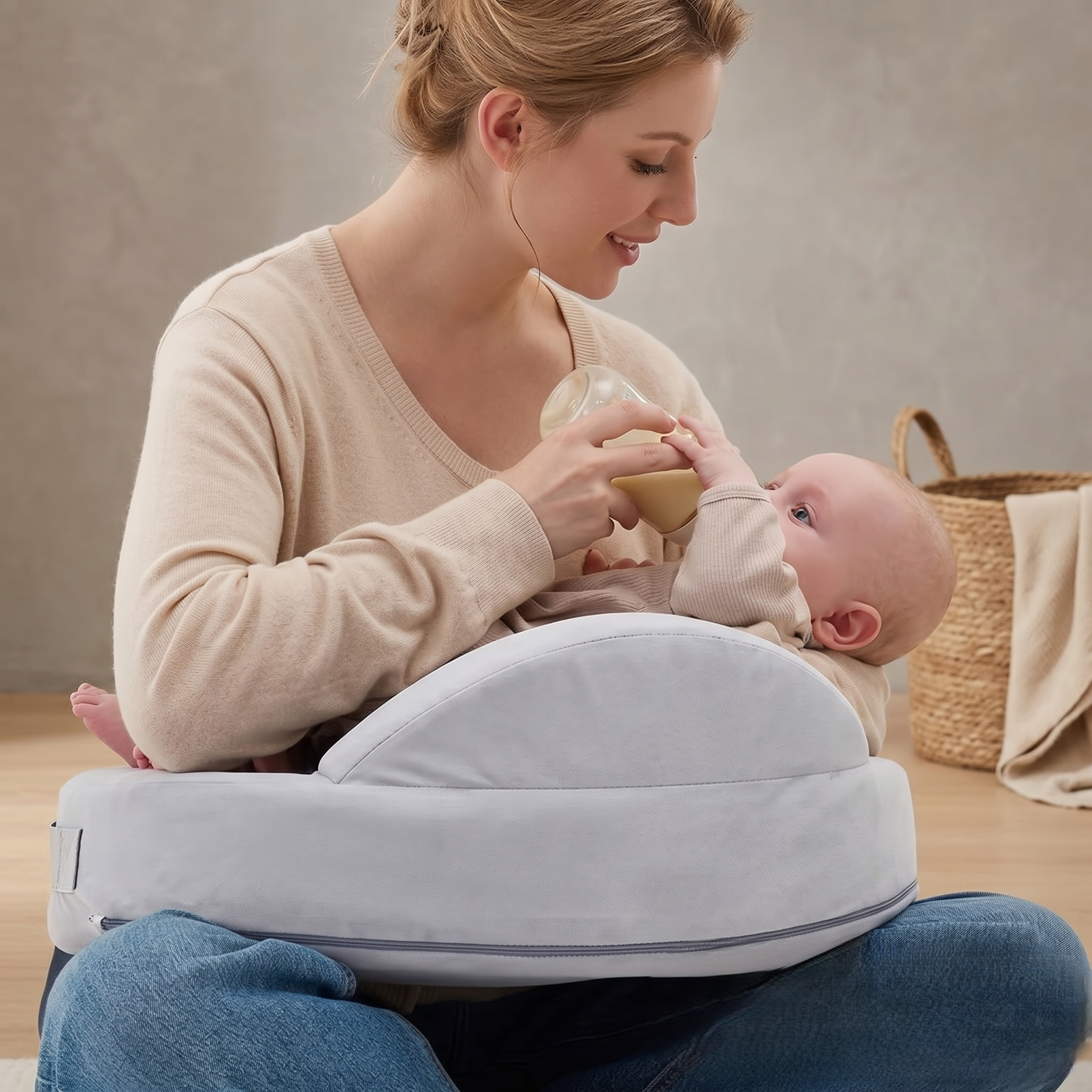 Kényelmes tartás ergonomikus etetéstámogató párnával | Rosalyssa