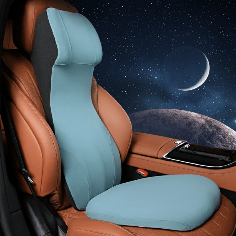 DriveEase Integrated Car Neck And Lumbar Support Made Of Memory Foam