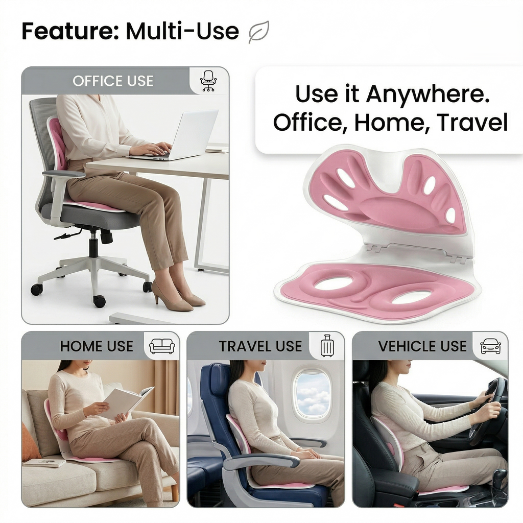 Kovelli ergonomisk setekile for holdningsstøtte mens du sitter | Rosalyssa