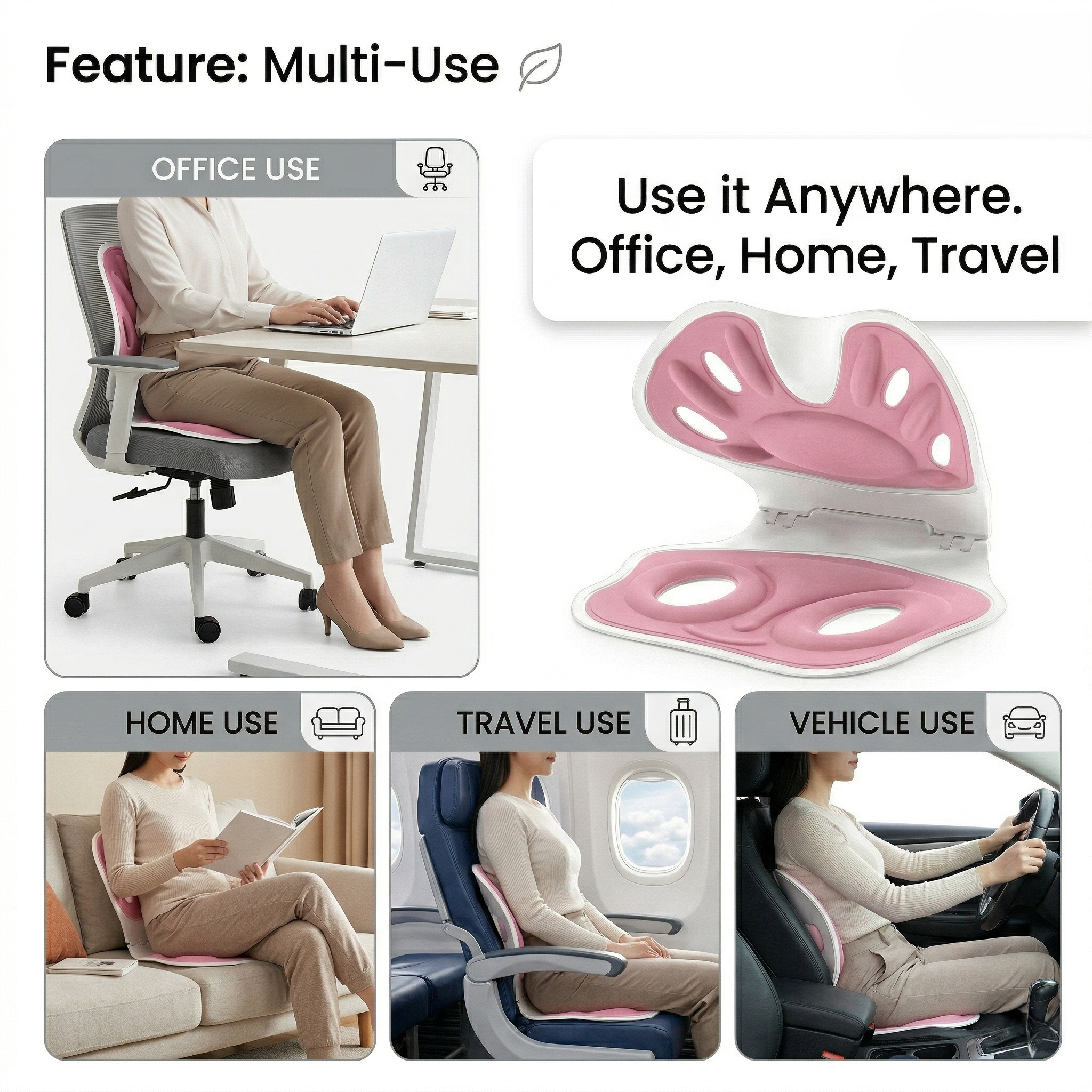 Kovelli ergonomisk setekile for holdningsstøtte mens du sitter | Rosalyssa